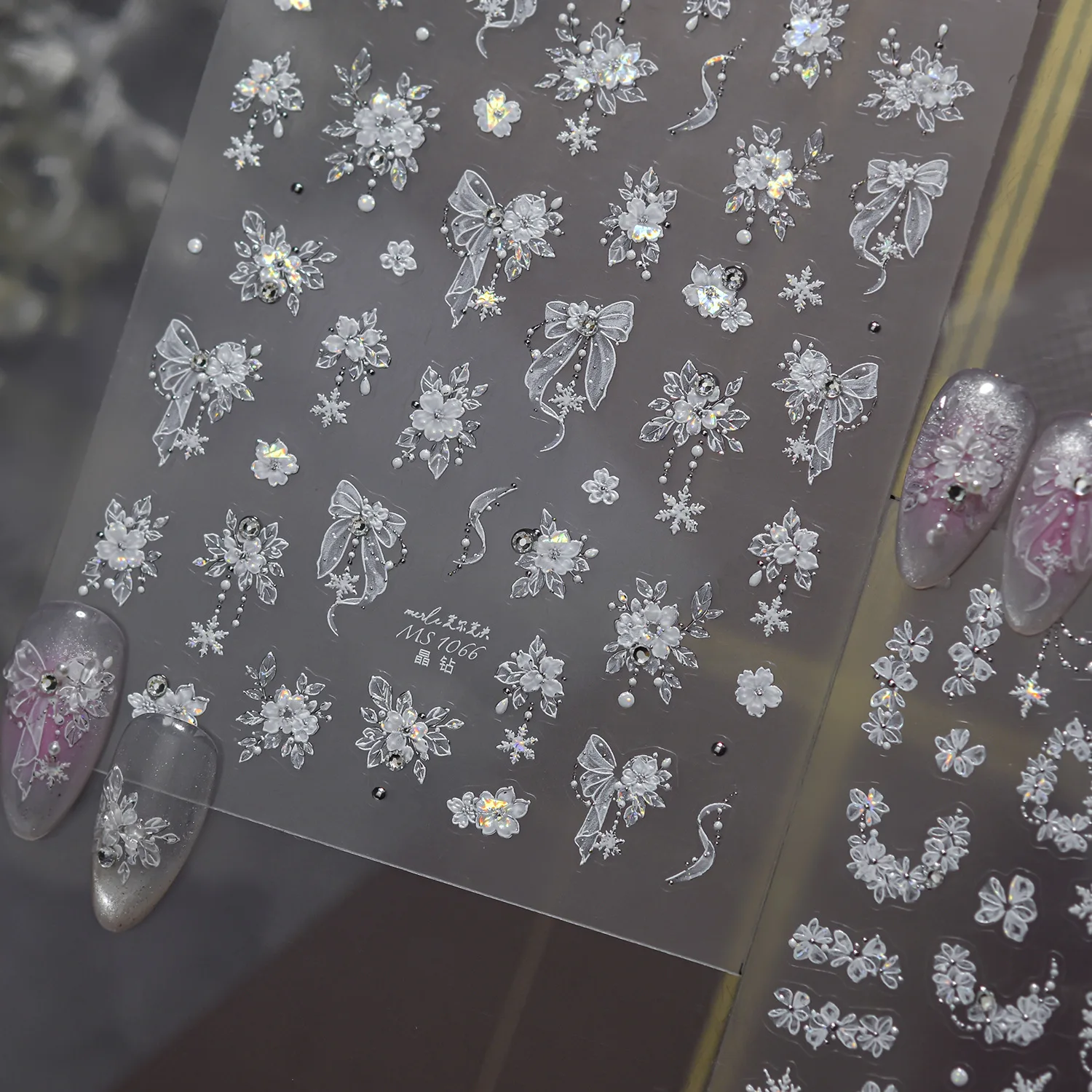 5D Beyaz Fransız Fiyonklu Beş  - Glitter Vinyl Roll incelemesi ve fiyatı
