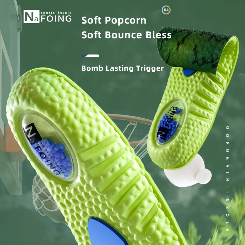 1 Pair Chinese-style Pattern Summer Breathable Arch Support Sports Insoles,Keep Your Feet Cool And Comfortable Inserts