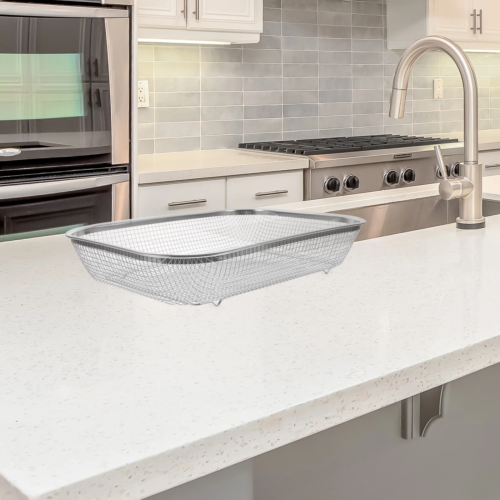 

Stainless Steel Mesh Basket for Dishwasher Tableware Holder Silverware Chopsticks Spoon Storage Drainage Kitchen Fruit Container