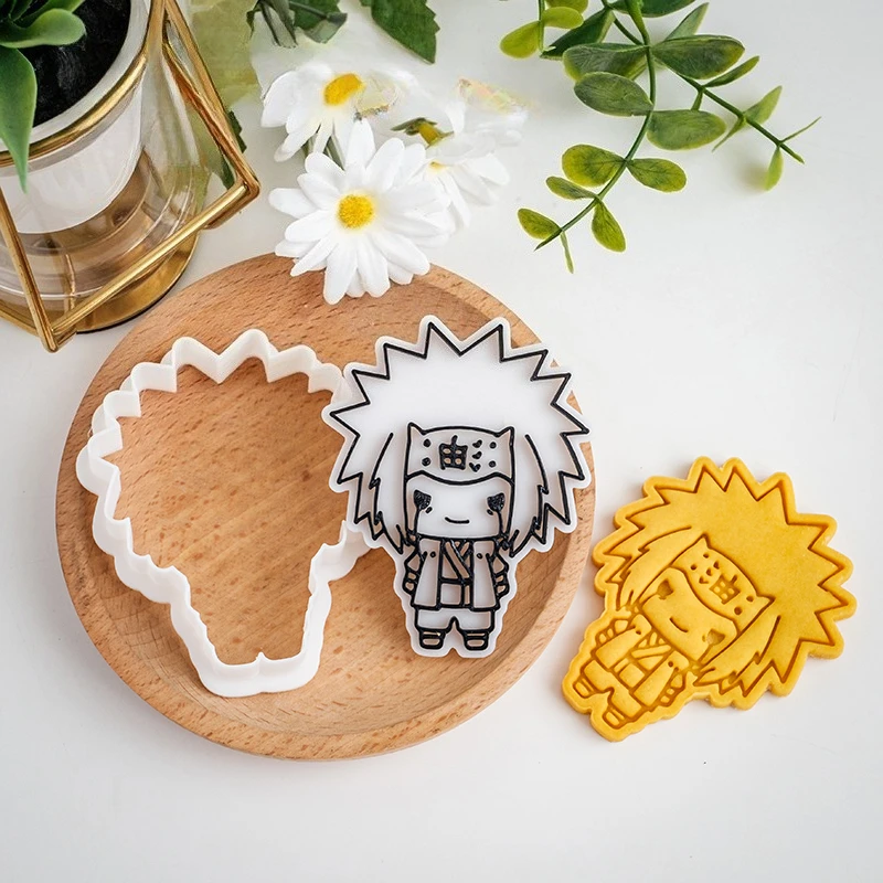 Naruto emporte-pièces Biscuit 3D Anime Sasuke plastique Sandwich Cutter cuisson moule outils Sakura cuisine ustensiles de cuisson accessoires