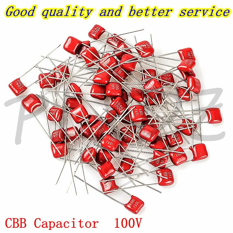 Capacitor CBB 100V, 393, 473, 683, 104, 224, 394, 474, 105, 335, 101, 471, 102, 103, 152, 222, 332, 472, 682, 103, 223, 333, J, 1UF, 0,1 UF, 0,47 UF, 10 PCes