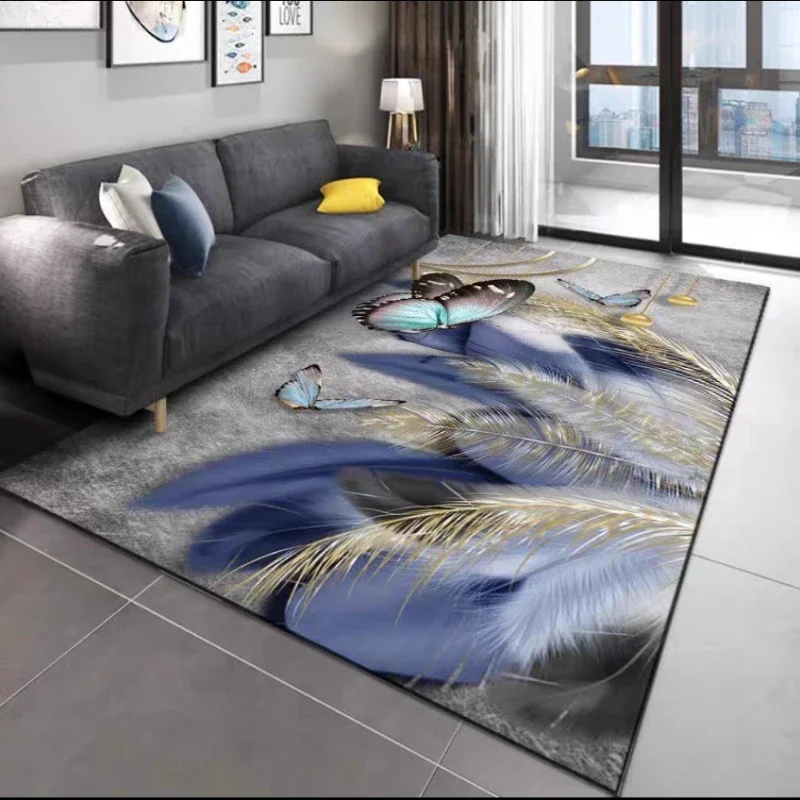 Nordic Minimalist Style Wing Carpets for Living Room Teenager Room Decoration Carpet for Home Rugs Thicken Non-Slip Floor Mats