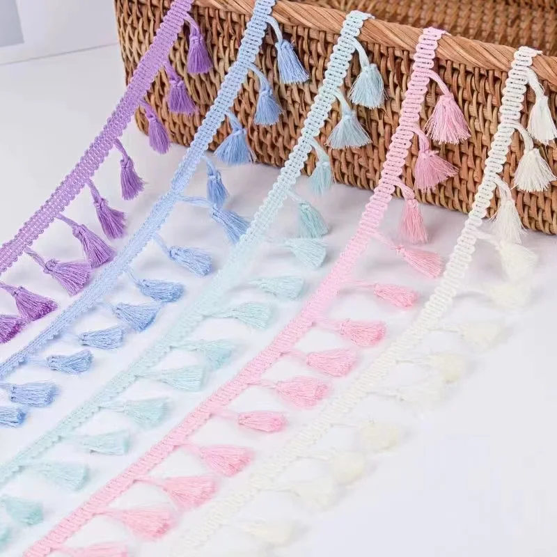 5Yards Tassel Lace Ribbon Fringe Lace Trims DIY Wedding Party Latin Dress Fabric Handmade Sewing Curtain Clothes Accessories