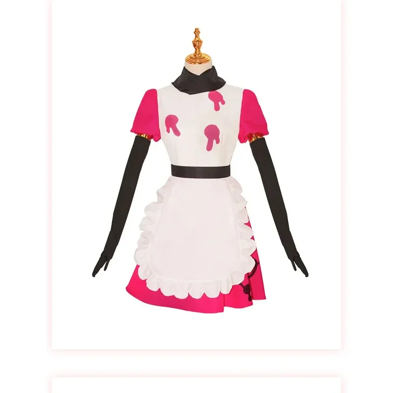 Anime Niffty Hazbin Niff Cosplay Costume Cute Devil Roleplay Clothes Uniform Maid Suit Halloween Party Women Dress cm;5