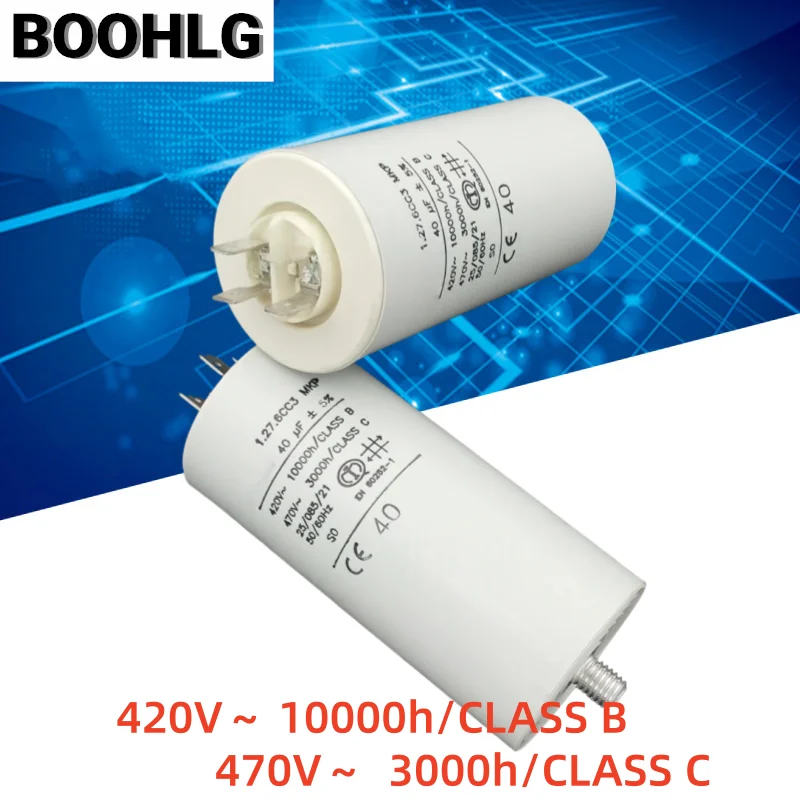 1PCS A V 1.27.6CC3 420V 40uF Kapasitor Start-up dan Run