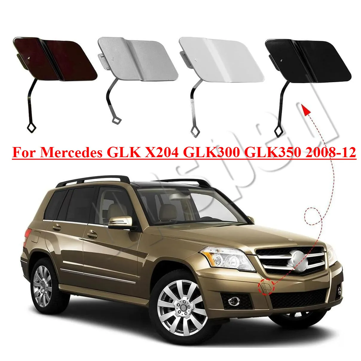 

Front Rear Bumper Tow Hook Cover Cap For Mercedes GLK X204 GLK300 GLK350 2008-12