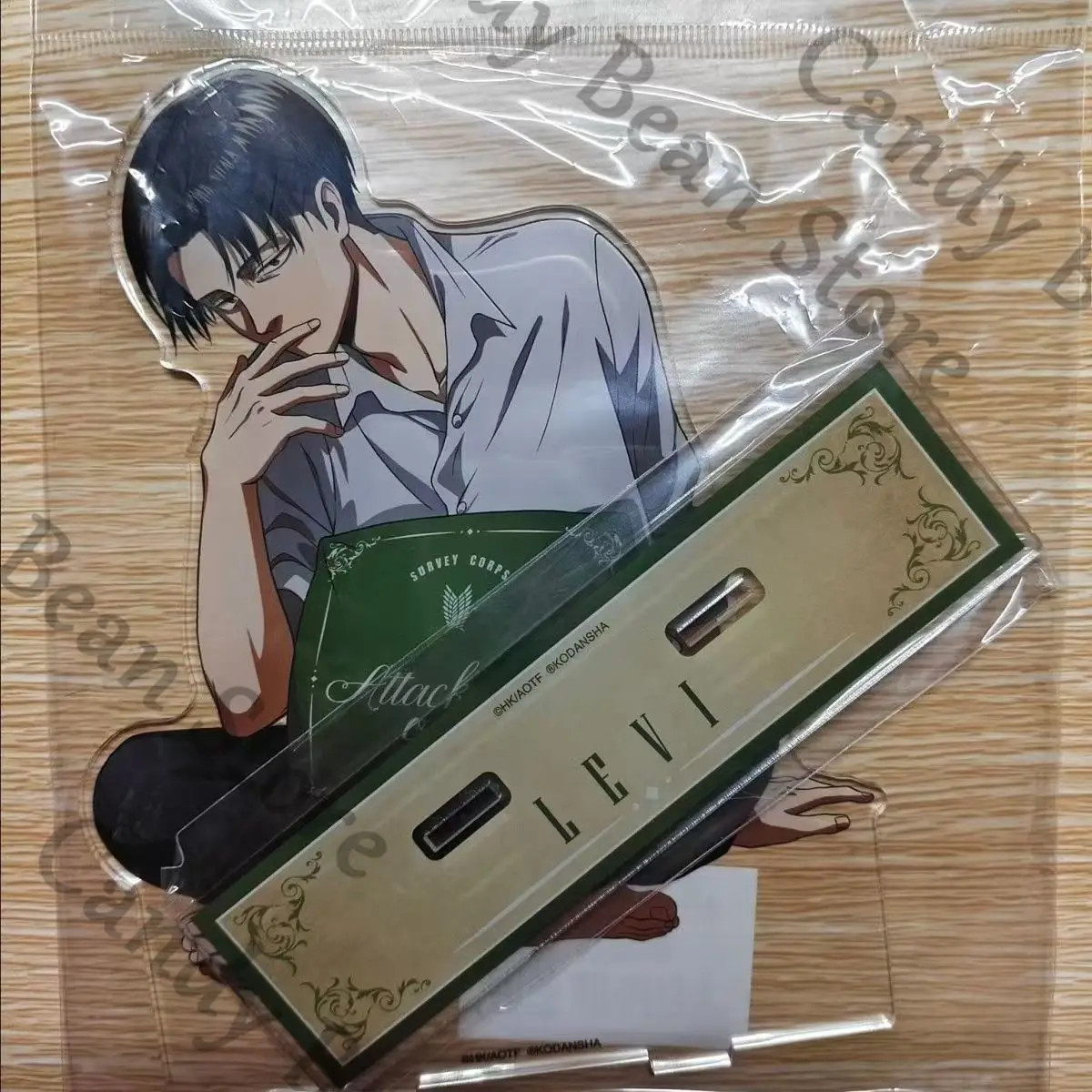 

Genuine Anime Attack on Titan Levi Ackerman Cosplay Acrylic Big Standing Sign Cartoon Figure Stand Indicative Board Xmas Gift