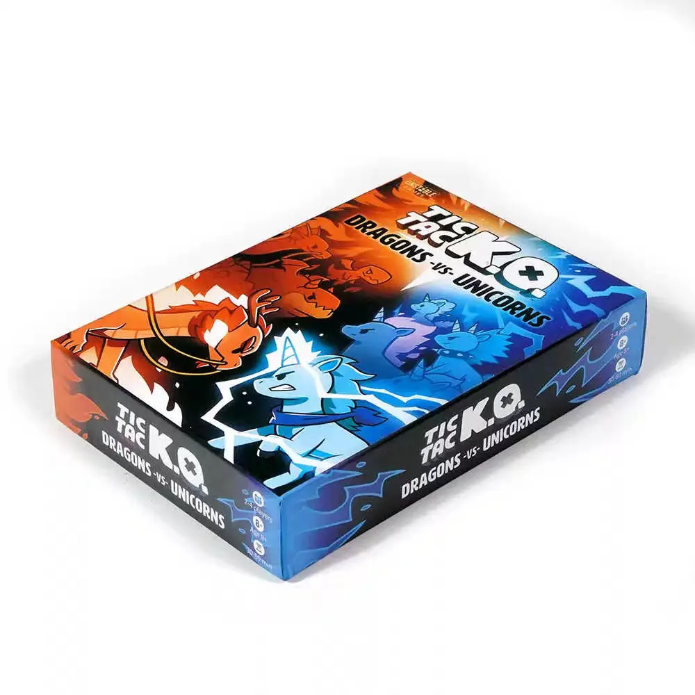 

Нестабильные игры Tic Tac K.O. Базовая игра Dragons Vs Unicorns Quick-To-Learn Team Card Game для 2-4 игроков отлично подходит для игры в ночное время