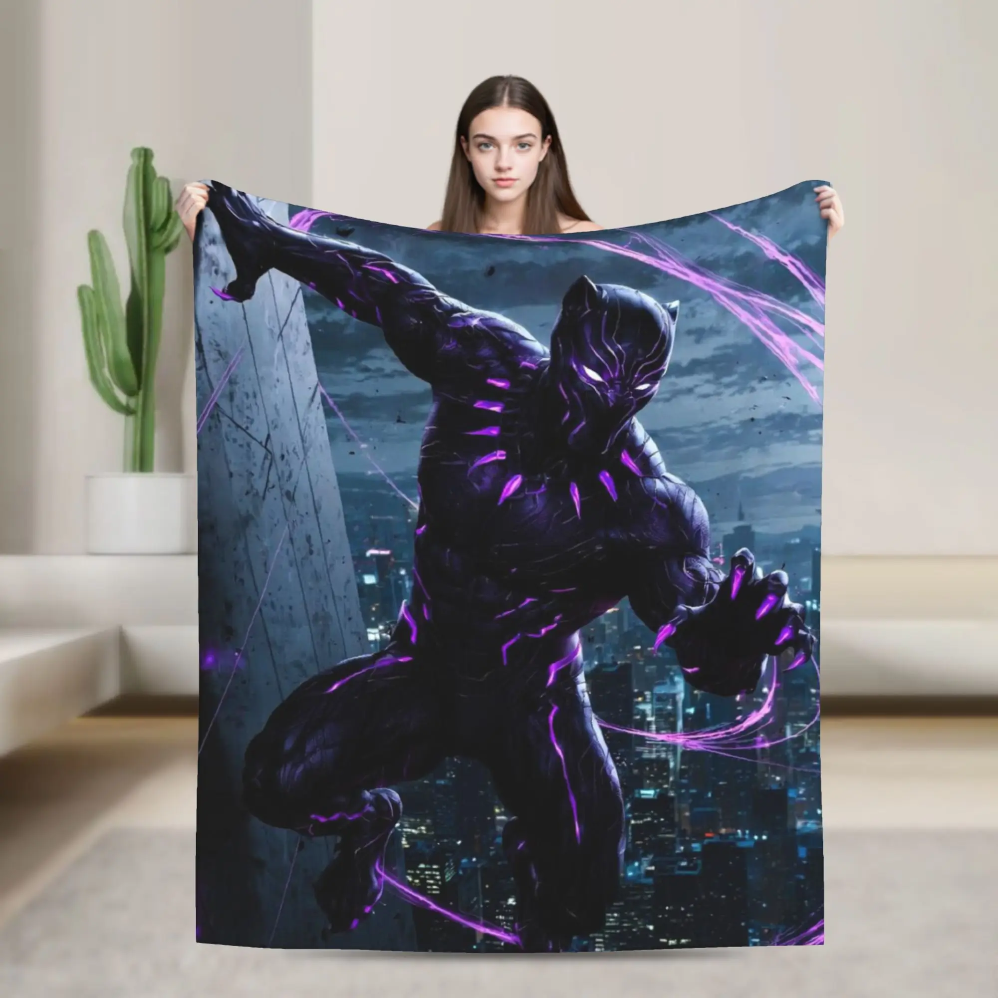 

Супермягкое одеяло из фильма «Супергерой «Черные пантеры», флисовое фланелевое одеяло премиум-класса, теплое плюшевое покрывало для всесезонного использования