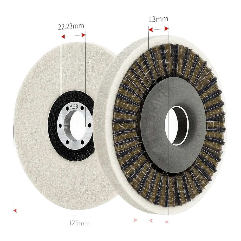125mm wool felt polishing pad for angle grinder sanding disc for removing light scratches on For Metal and stone