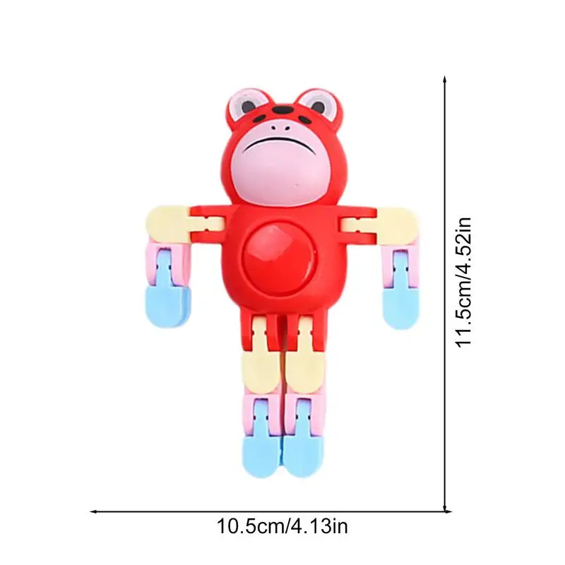 Small Fidget Toys Cartoon Animal Kids Fidget Toys Fingertip Spinners Small Stress Relief Fidget Toys Transformable Fingertip