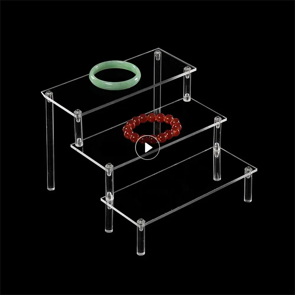 Figure Multi-layer Doll Stable Transparent Storage Display Stand Trapezoidal Showcase Durable Household Storage Rack Shelf