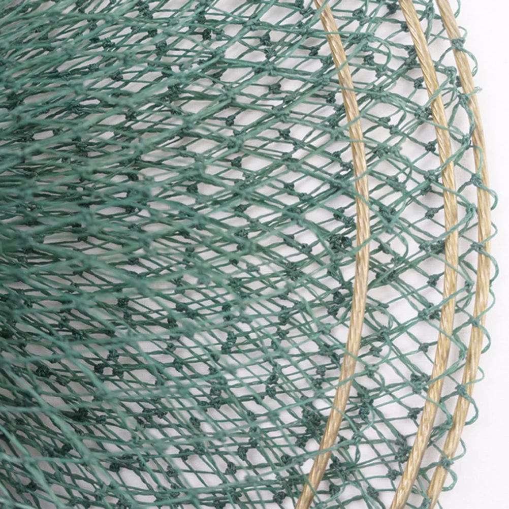 

3 Layers Hand-woven Fish Net Freshwater Foldable Fishing Manual Handwoven Mesh