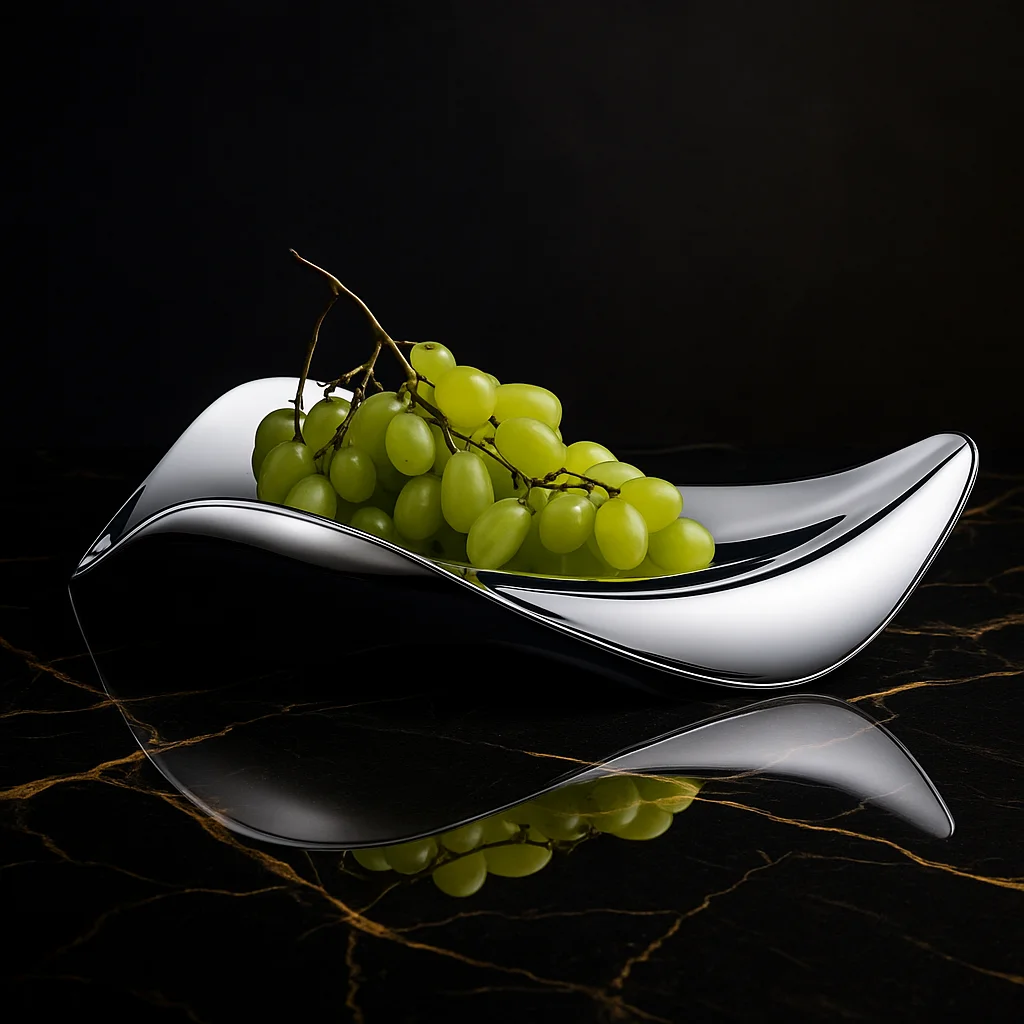 

Nordic Stainless Steel Fruit Tray Luxury Modern Serving Platter Home Ornament for Living Room Hotel Display Stylish Table Decor
