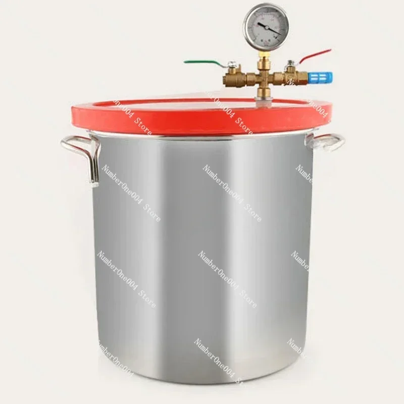 Stainless Steel Vacuum Pump Defoaming Bucket 1.5L 18L AB Glue Epoxy Resin Silicone Gypsum Vacuum Degassing Chamber Defoaming Bar