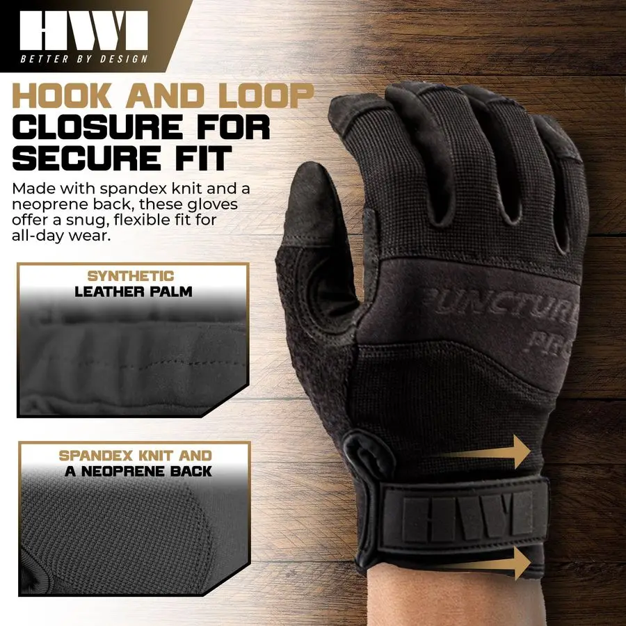 Gear HPG100 Puncture Pro Duty Glove CutResistant, Hypodermic Needle Protective, Touchscreen Capable