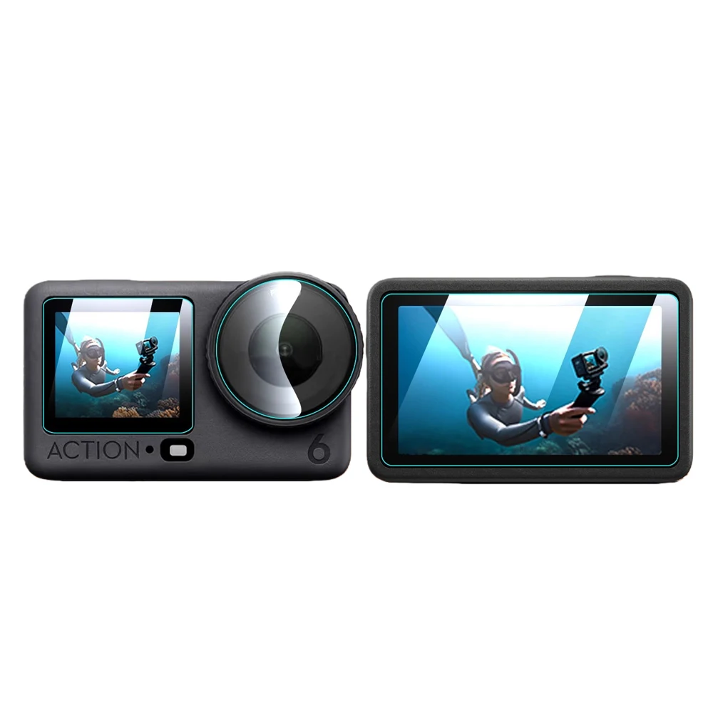 

Screen Protector Protective Film for DJI OSMO Action 6, 9H Anti-Scrach Tempered Glass Lens &Screen Protection for Action6 Camera