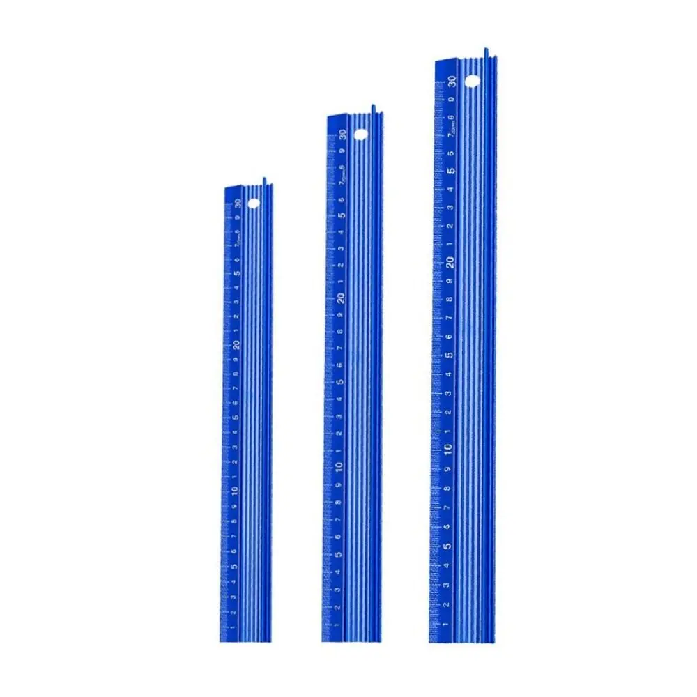 

Aluminum Alloy Straight Scale Ruler Blue Anti Slip Anti Slip Ruler 3 Sizes Professional Aluminum Alloy Ruler Measuring