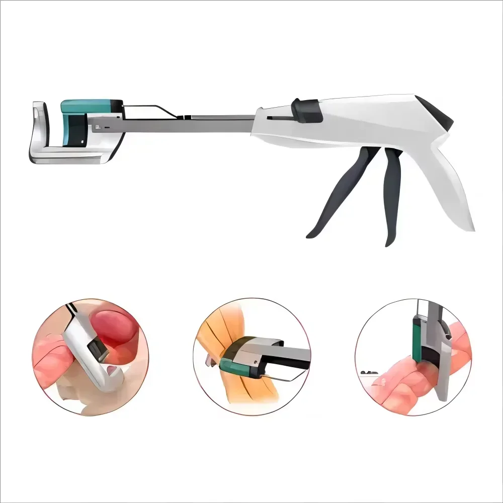 IN STOCK Manual Reloading 45mm Surgical Disposable Curved Cutter Stapler Stainless Steel Material