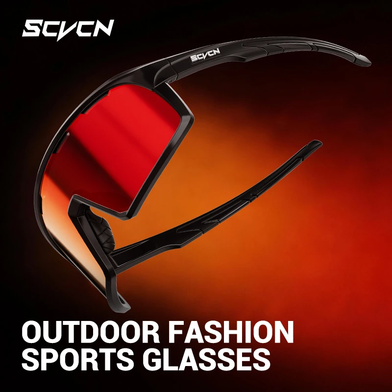 

Scvcn UV400 Cycling Glasses Men Women Sunglasses MTB Outdoor Sports Mountain Bike Goggles Bicycle Eyewear Driving Hiking Glasses