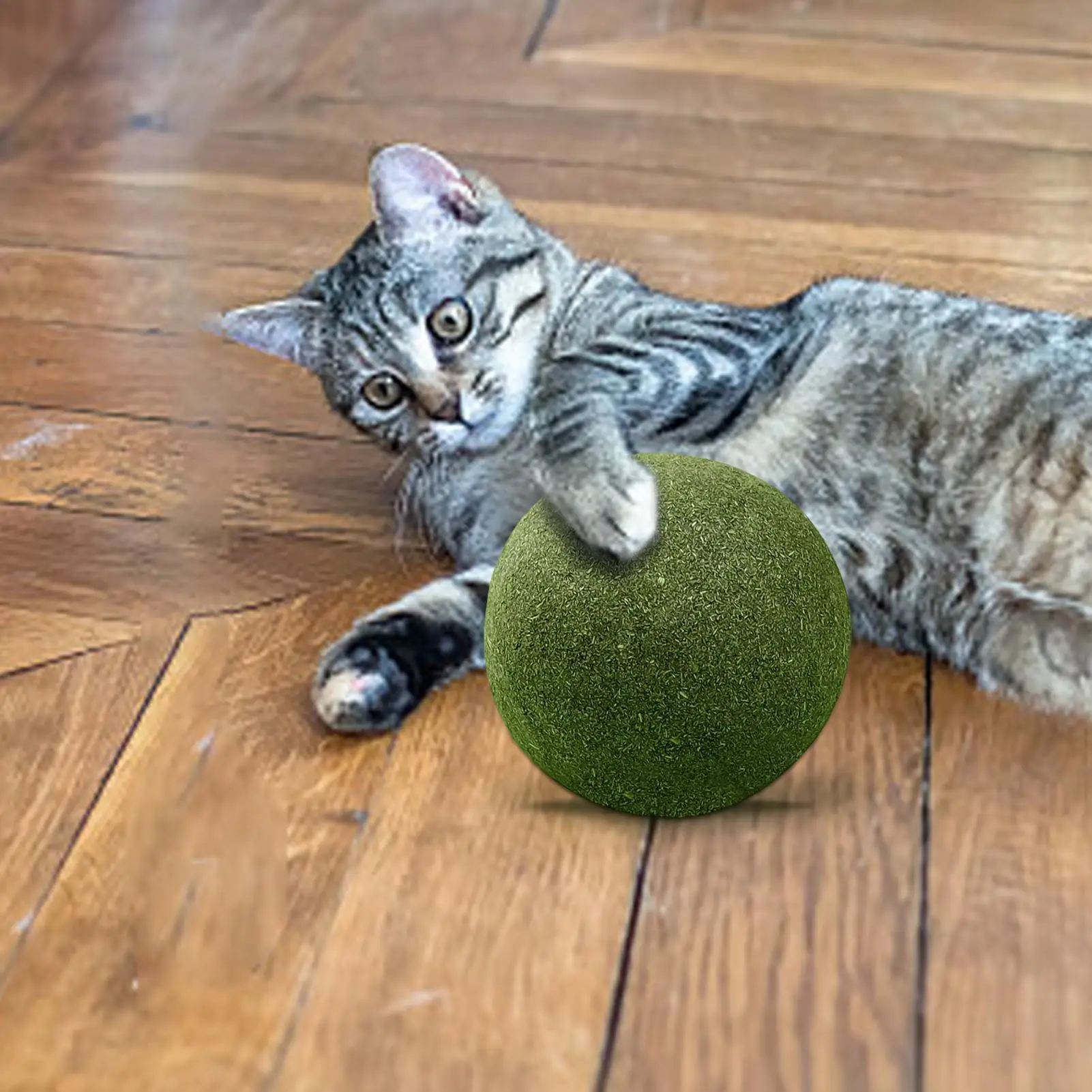 1pc big Catnip Ball Toys 10cm Catnip Toys Cat Mint Ball Toy Self-Relieving Catnip Toys Super Large Natural Lickable Catnip Ball view 4