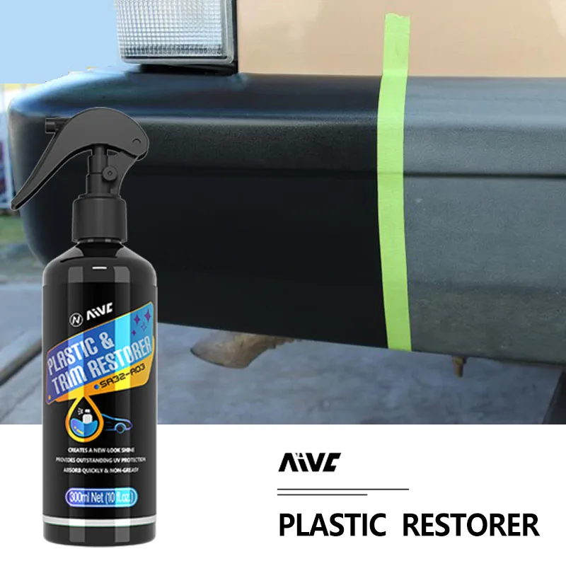 Aivc Plastic Restorer For Auto Exterior Plastics, Makes Plastic, Rubber And Vinyl Shiny And Darker! Prevents Fading