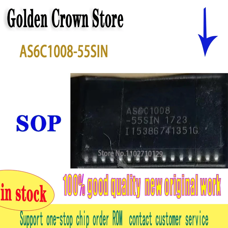 1~10Pcs/Lot  AS6C1008 AS6C1008-55SIN SMT SOP-32 Memory Chip  New and Original In Stock