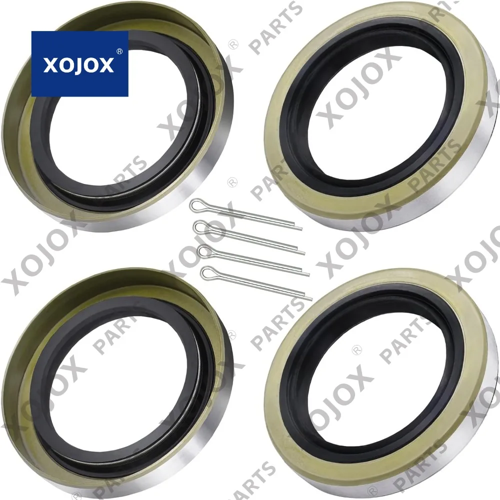 

XOJOX 4 шт. смазочные уплотнения для ступицы колеса прицепа с 4 шт. штифтами, замена для Dexter 010-019-00 (10-19) Transcom 171255TB Nat