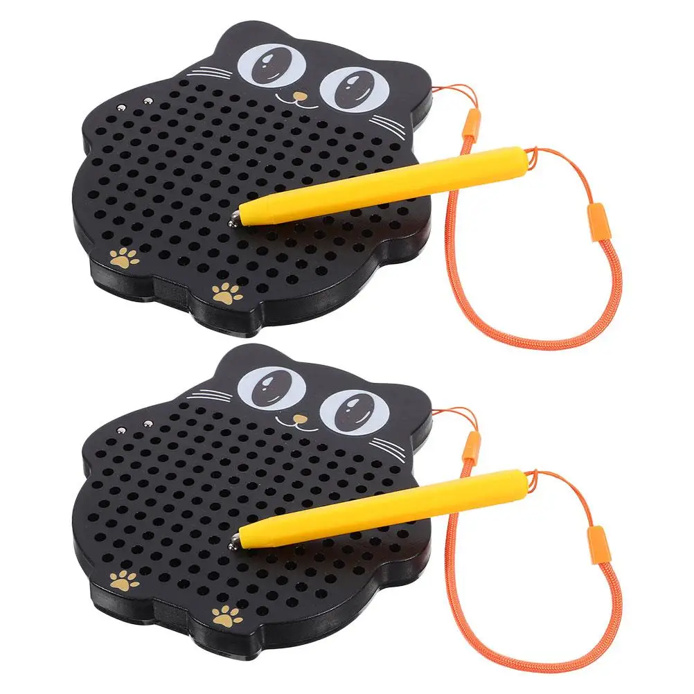 

Magnetic Drawing Board 2 Pcs Black Plastic Cartoon Owl Reusable Kids Toy Portable Doodle Pad Sketching Board Kids Writing Tablet