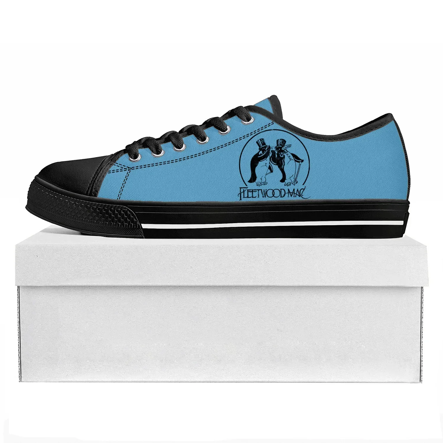 Fleetwood-Baskets basses Mac Pop Rock Band pour hommes et femmes, chaussures en toile pour adolescents, chaussures de couple personnalisées noires, chaussures de haute qualité