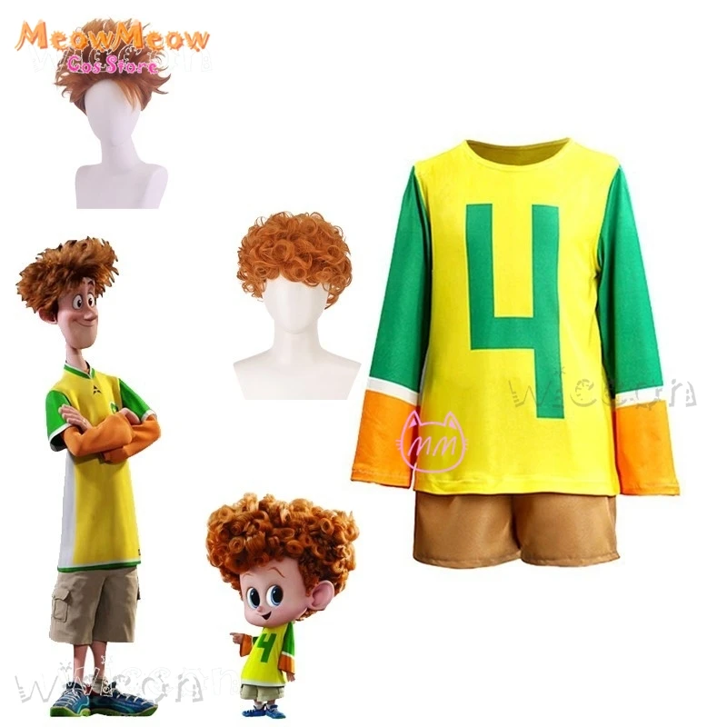 Disfraz أزياء الهالوين فندق جوني دينيس شعر مستعار تأثيري ترانسيلفانيا لعب الأدوار الأولاد الزي الملابس شعر مستعار أعلى موهير #2