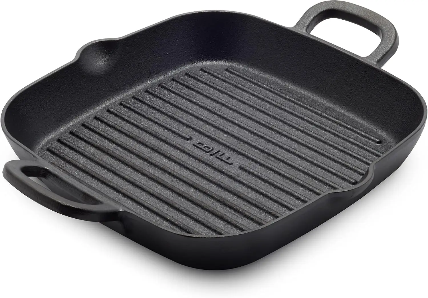 Pre-Seasoned 11-Inch Cast Iron Square Grill Pan, Ready-to-Use Grill Pan for Searing and Grilling