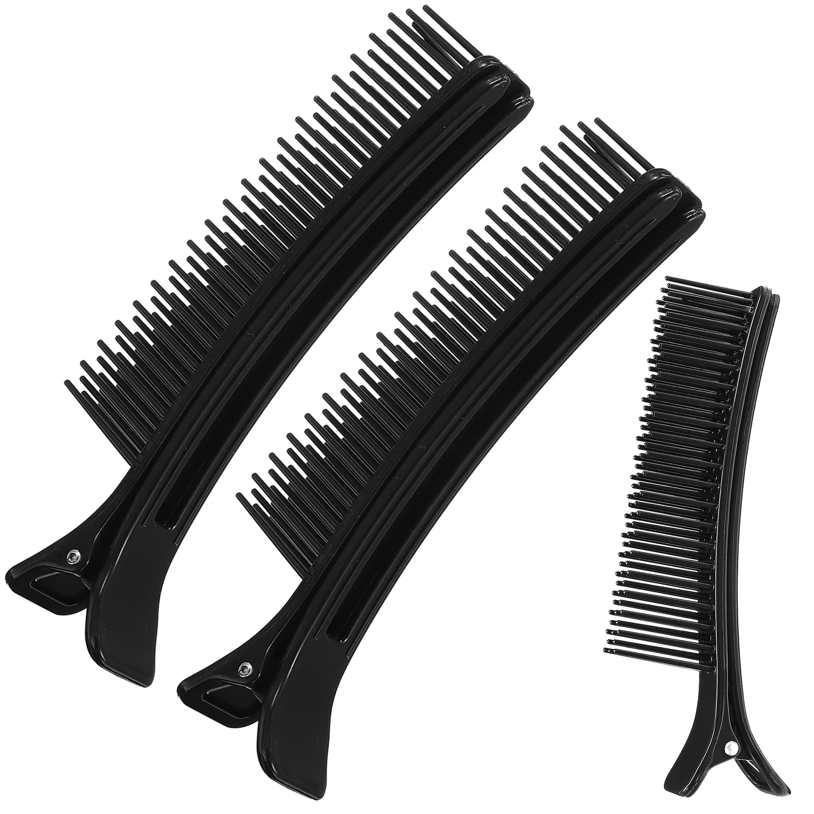 3 個のヘアスタイリングクリップワイドトゥースコームレイヤリングカット染色サロン使用多用途理髪ピンプロのサロンクリップ
