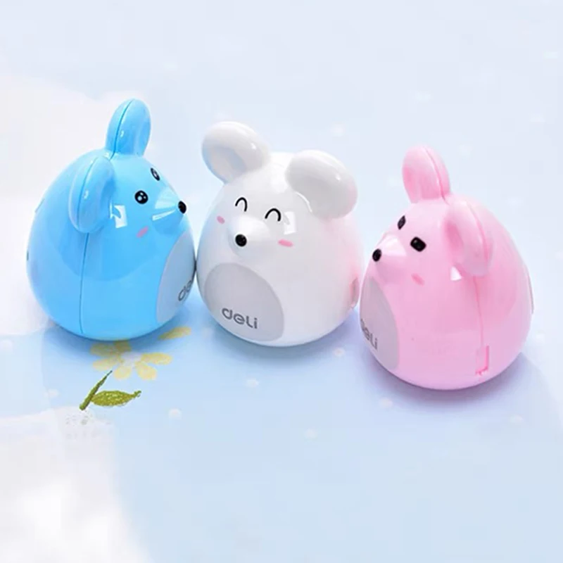 1 قطعة Kawaii المحمولة الكرتون الفئران براية أقلام الإبداعية براية أقلام مكتب اللوازم المدرسية طالب القرطاسية هدية