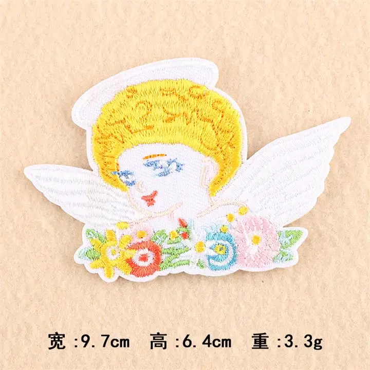 New arrival 10 pcs Angels Embroidered patches iron on Motif Applique embroidery garment bag hat shoe Jeans holiday accessory