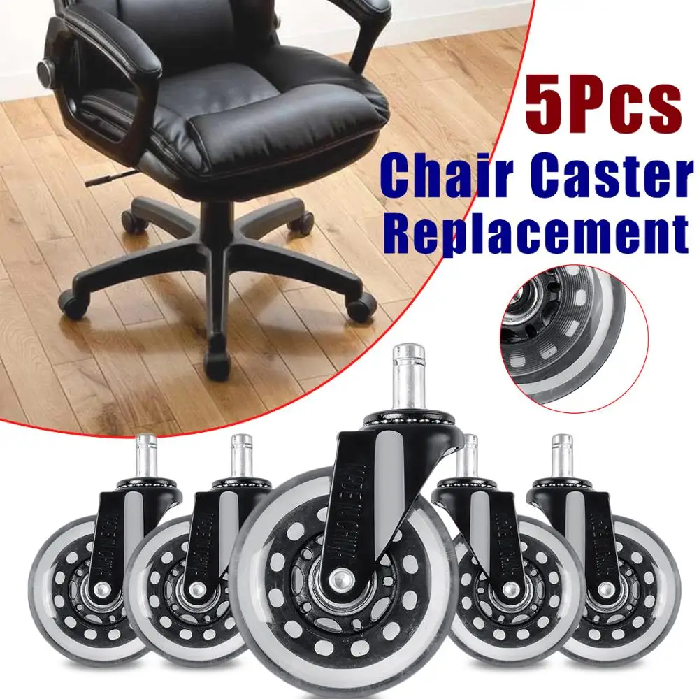 

5pcs Office Chair Wheel Rollers Furniture Caster Replacement Swivel Rubbers