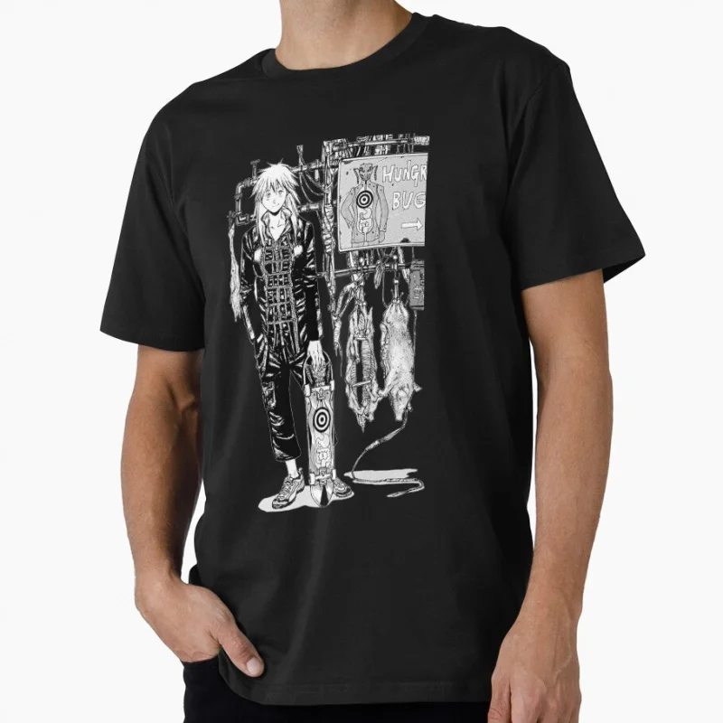 

Nikaido Skate Japan Manga Dorohedoro Gift T shirt for Anime lover Large size Tops Manga Graphic Print Y2k Clothes Cartoon Tee