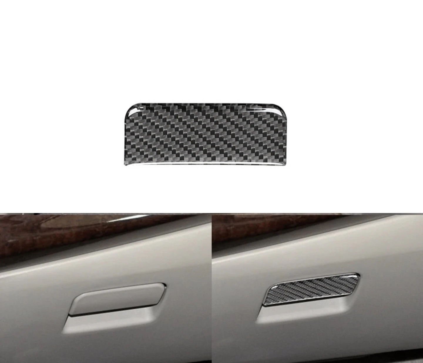 For Mitsubishi Lancer 2008-2015 Car Box Handle Cover Sticker Carbon Fiber Interior Accessories