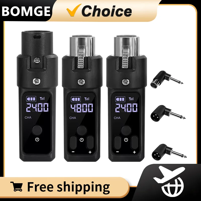 

UHF XLR Adapter System Wireless Microphone Transmitter Receiver System for Dynamic Microphone Guitar Audio Mixer