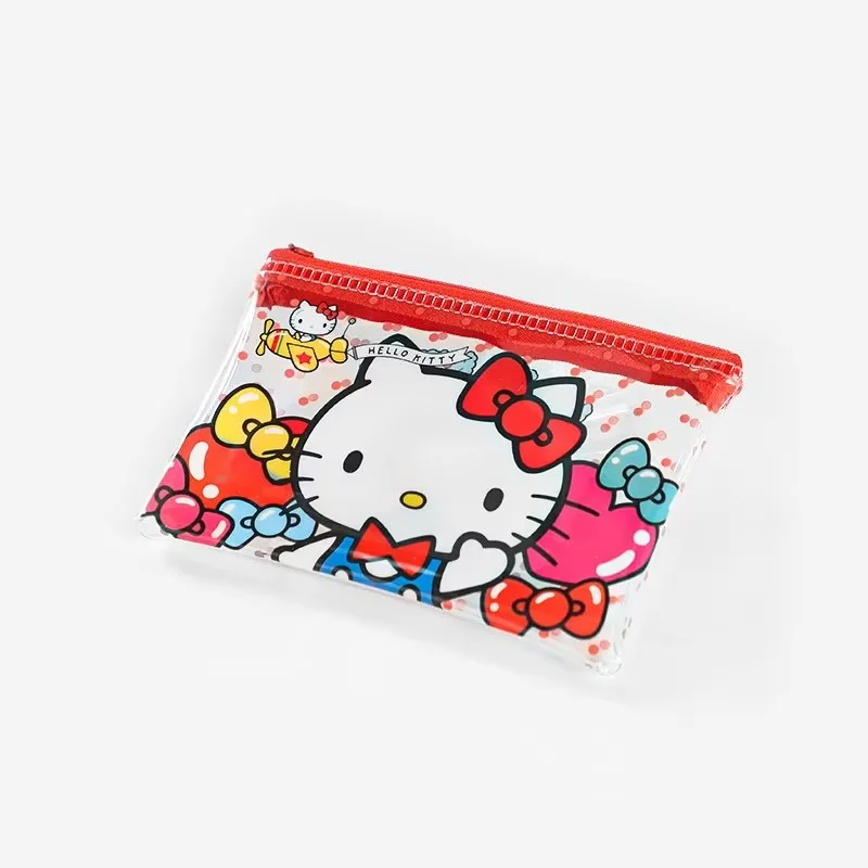 Sanrio Cute Storage Bag 50Th Anniversary Waterproof Sealed Printed Zipper Bag Hello Kitty Kuromi Carry-on Mini Zero Wallet