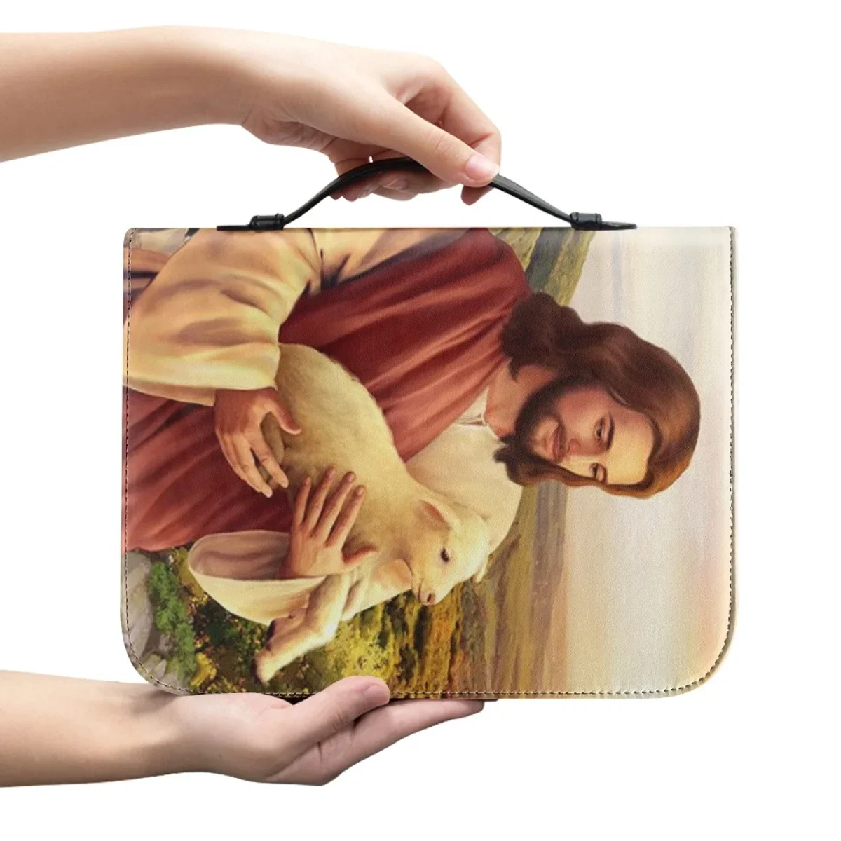 Women\'s Bible Storage Bags New Handbag Portable Carrying Bible Cover Case Jesus Printed Customized Study Book Holy Storage Boxes