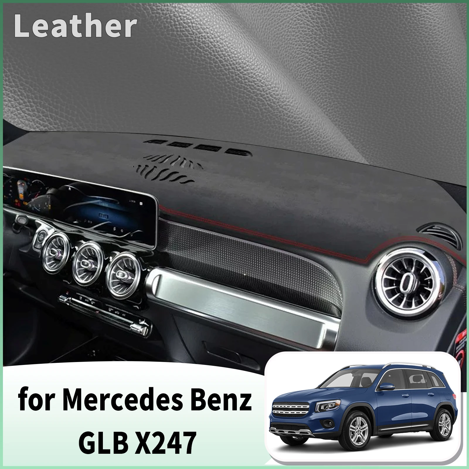 for Mercedes Benz GLB X247 (Without HUD) Dash Mat Dashboard Cover Dashmat Anti-Reflection Heat Insulation Sun Protection