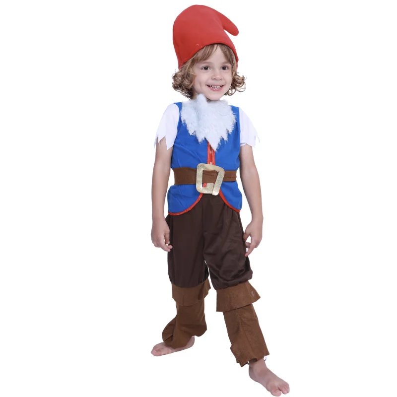 Boys and Girls Christmas Clothing Set Halloween Clothing Mushroom Elf Infant Kindergarten Group Performance Set