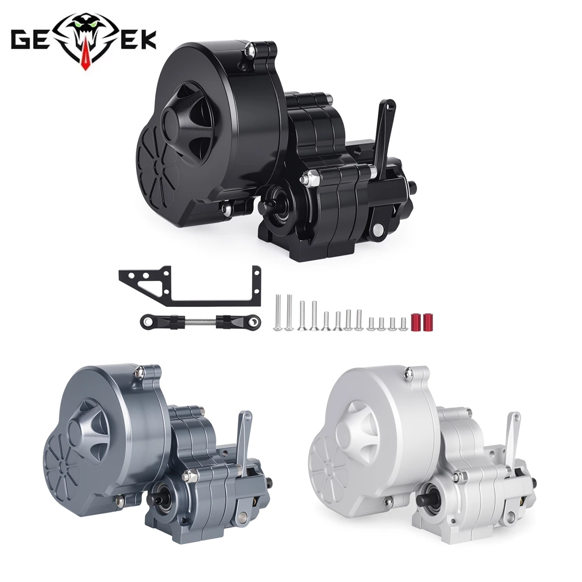 

Aluminum Complete Transmission Cutoff Gearbox with Gear for 1/10 RC Crawler Car Axial SCX10 AX10 Wraith Upgrade Parts