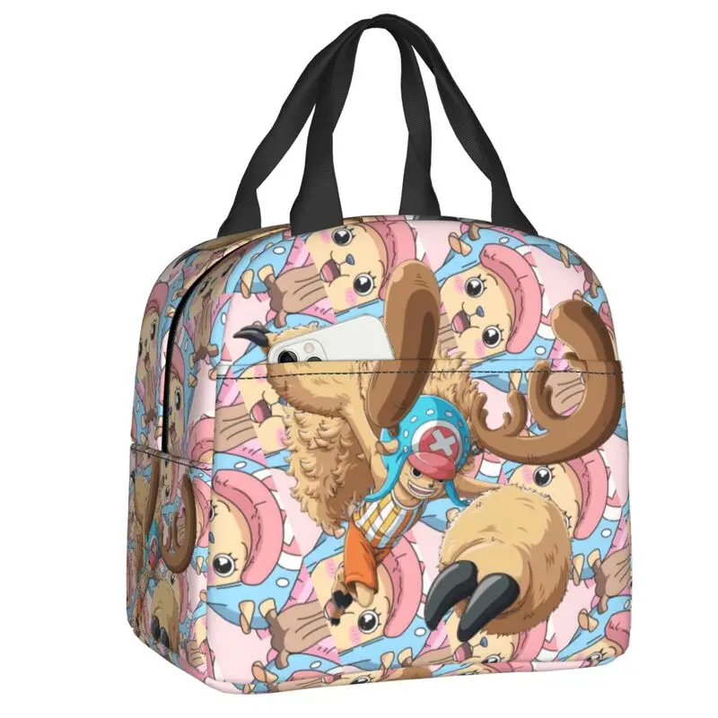 

Custom Tony Tony Chopper Insulated Lunch Bag for Women Leakproof One Piece Cooler Thermal Bento Box Office Picnic Travel