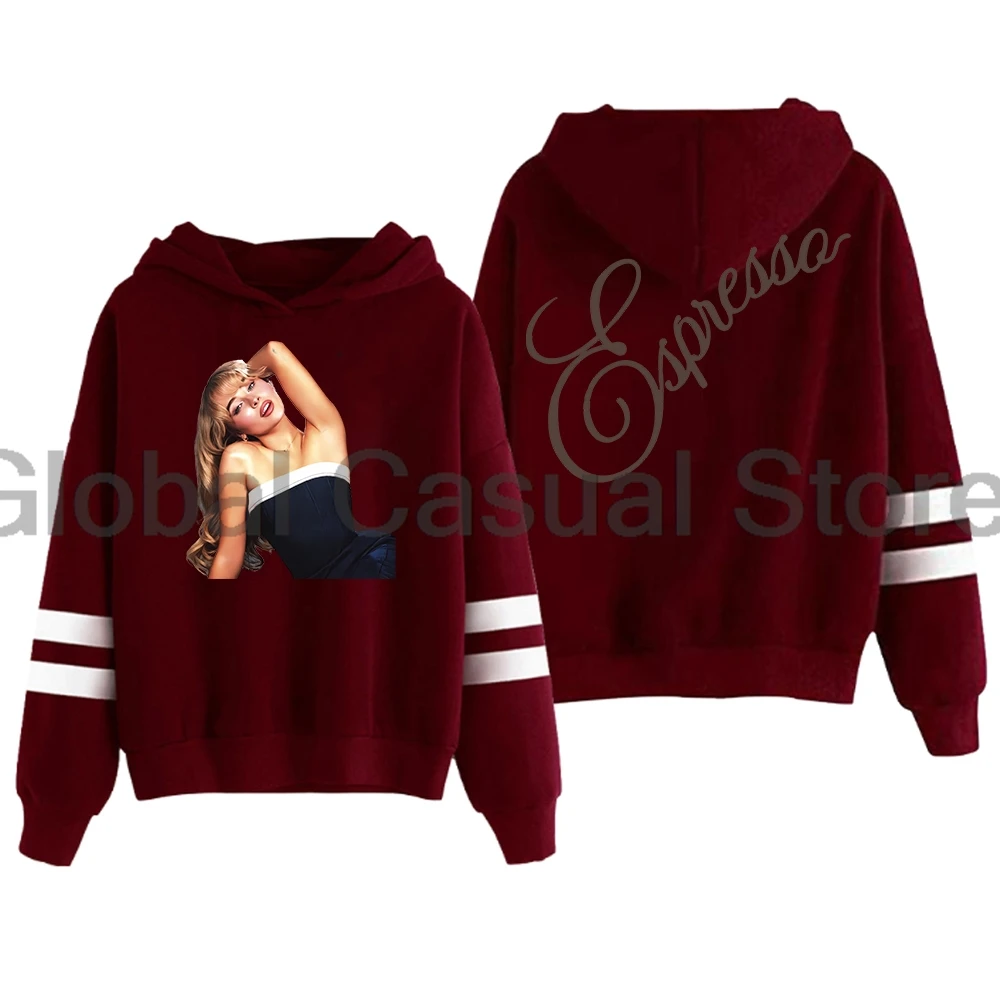 Sabrina Carpenter Espresso Photo Hoodie 2024 Tour Pocketless Parallel Bars Sleeve Streetwear Men Women Hooded Sweatshirts