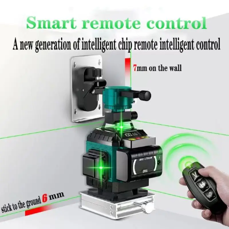 デジタル16ライン4Dグリーン卸売レーザーレベル自動水平調整360度回転レーザーレベルコンボ