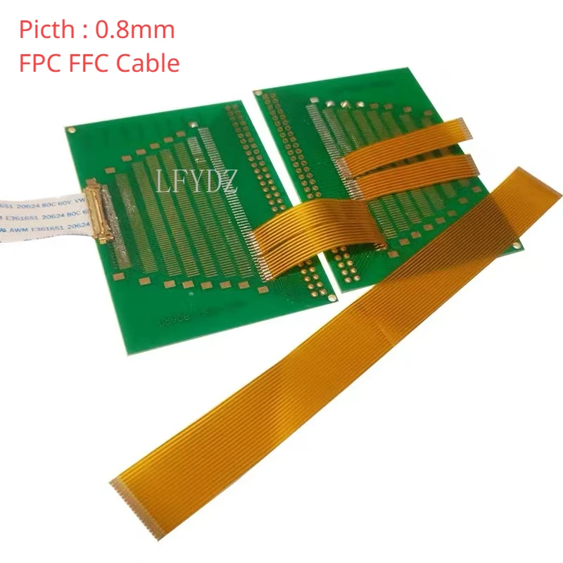 1 sztuk/partia kabel FPC FFC złącze przewodu PCB 0.8mm podziałka 3 4 5 6 7 9 10 12 16 18 20 22 24 30 36 40 Pin