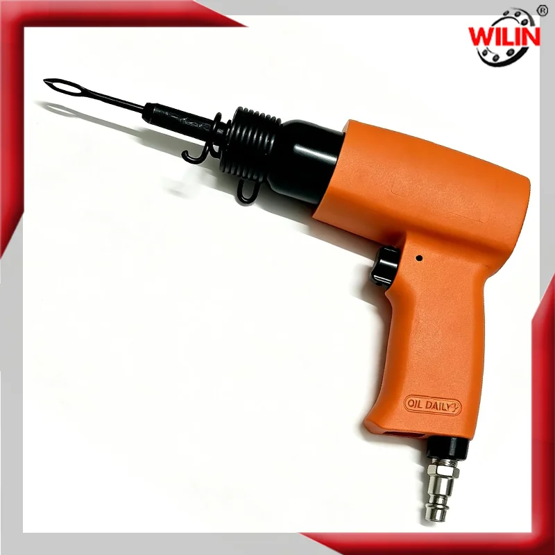 Tire Plug Air Hammer, Pneumatic Repair Needle Tool 3500 BPM impact, 90 PSI operating pressure, 45-55 mm stroke, front exhaust