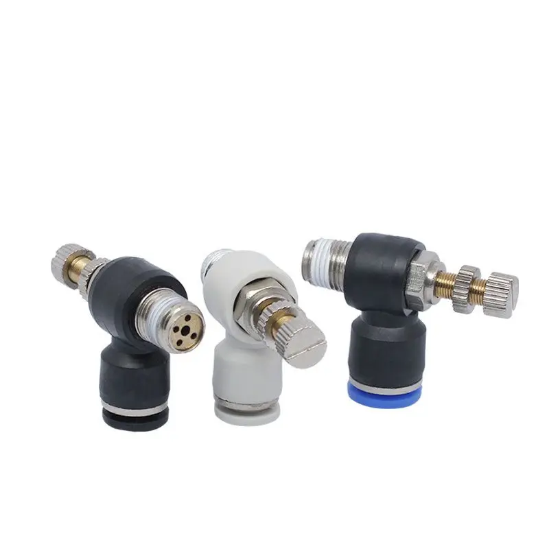 

SL Pneumatic Quick Connector SL4-M3 SL4-M5 SL4-M6 SL6-M3 SL6-M5 SL6-M6 SL8-M5 Air Pipe Pressure Regulating Throttle Valve Micro